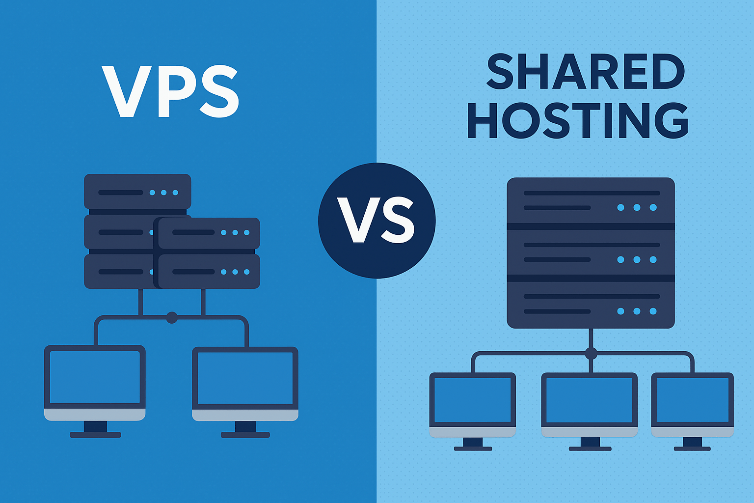 الفرق بين الاستضافة المشتركة و الـ VPS